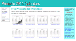 Desktop Screenshot of printable2014calendars.com